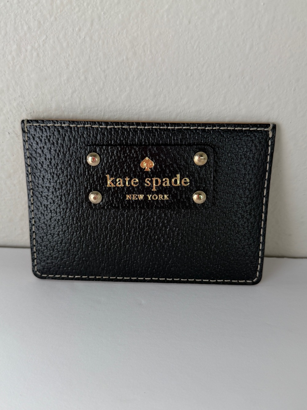 Kate Spade New York Graham Wellesley Black Leather Slim Card Holder